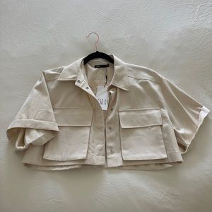 Zara Brand New Cargo Cropped Vest